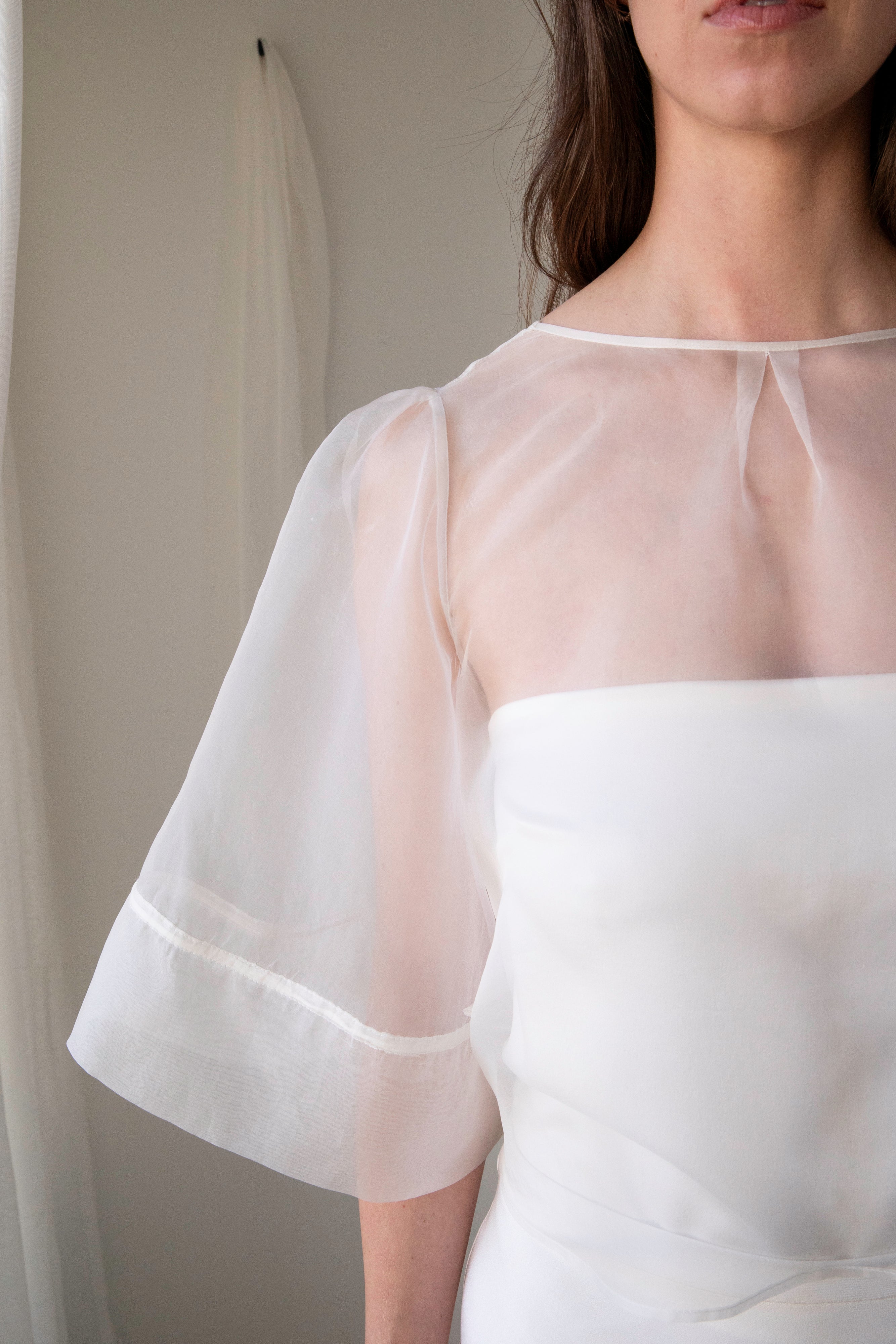 ORGANZA YOKO BLOUSE - SHORT SLEEVE